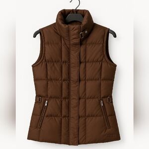 Eddie‎ Bauer EB700 Brown Goose Down Puffer Vest Women’s Small 700 Fill Power